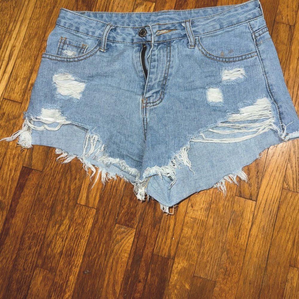 Distressed shorts